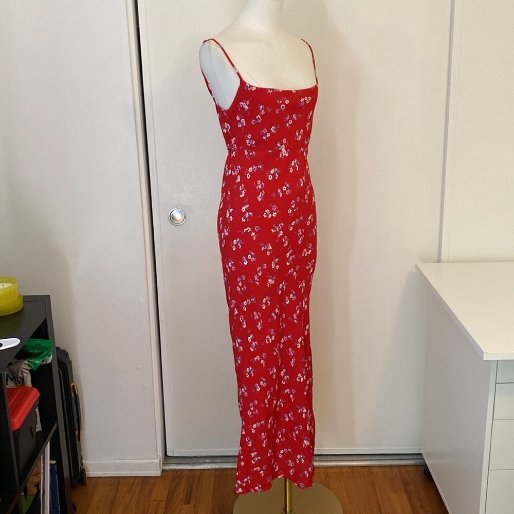 Flynn Skye Jackie Ciao For Now Red Floral Slip Dress Size XS - Picture 5 of 16